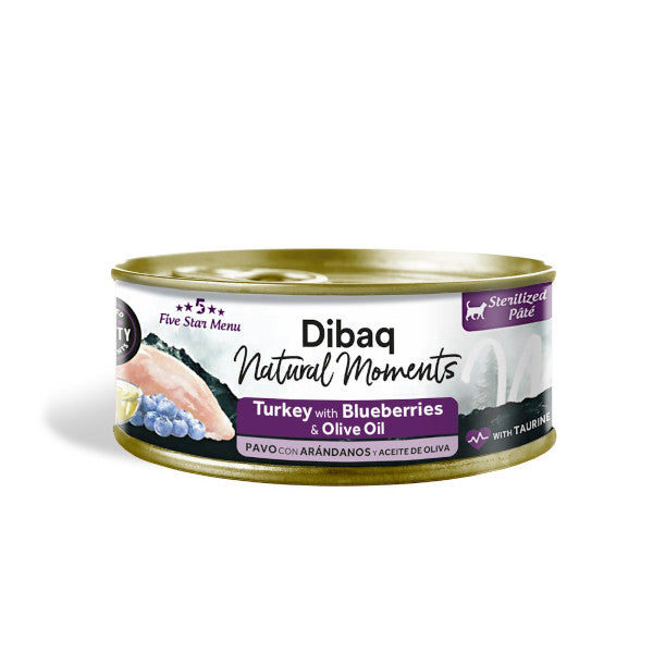 Dibaq Natural Moments 5 Star Pavo con Arándanos para gatos adultos/ esterilizados