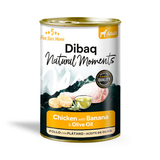 Dibaq Natural Moments Pollo con Plátano para perros adultos