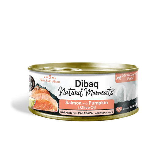 Dibaq Natural Moments 5 Star Salmón con Calabaza para gatos adultos/ esterilizados
