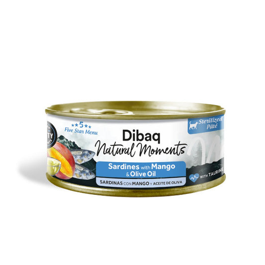Dibaq Natural Moments 5 Star Sardinas con Mango para gatos adultos/ esterilizados